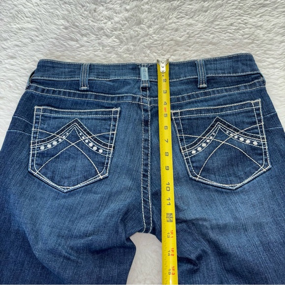 Ariat REAL Mid rise Classic Blue Bootcut Jeans size 32 S - Picture 10 of 12